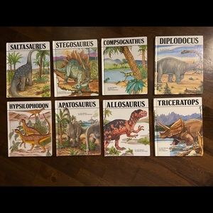 8 Vintage Dinosaurs Series Books by Janet Riehecky